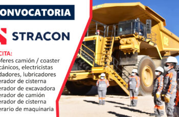 STRACON | Empresa minera requiere contratar personal para diversas áreas